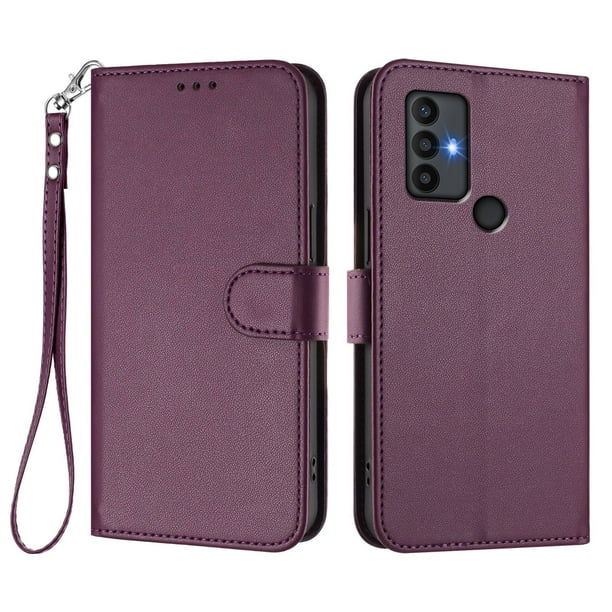 Funda Cartera GANGXUN para TCL 30 SE – Cierre Magnético, Protección RFID, Correa Desmontable, Compatible con Carga Inalámbrica
