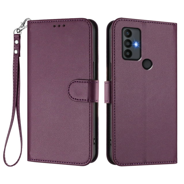 Funda Cartera GANGXUN para TCL 30 SE – Cierre Magnético, Protección RFID, Correa Desmontable, Compatible con Carga Inalámbrica