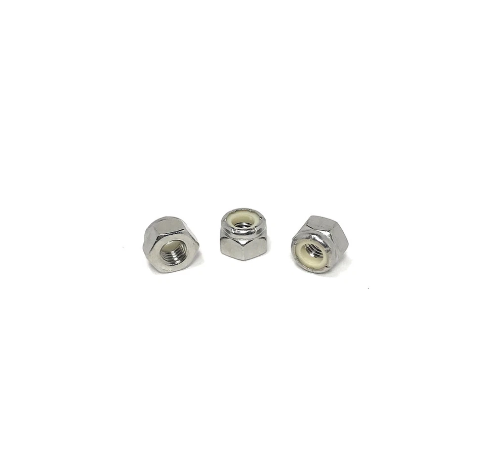 CIRCLE- (50) 1/4-28 Stainless Steel Nylon Insert Lock Nuts - Fine Thread Unf 1/4-28