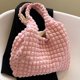 thumbnail image 4 of Bolso de mano con burbujas para mujer, Bolso Hobo con nube bonita, Bolso de compras para mujer (rosa), 4 of 8