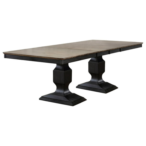 Lowel Formal Dining Room Table with Two 15" Butterfly Leaf Extensions