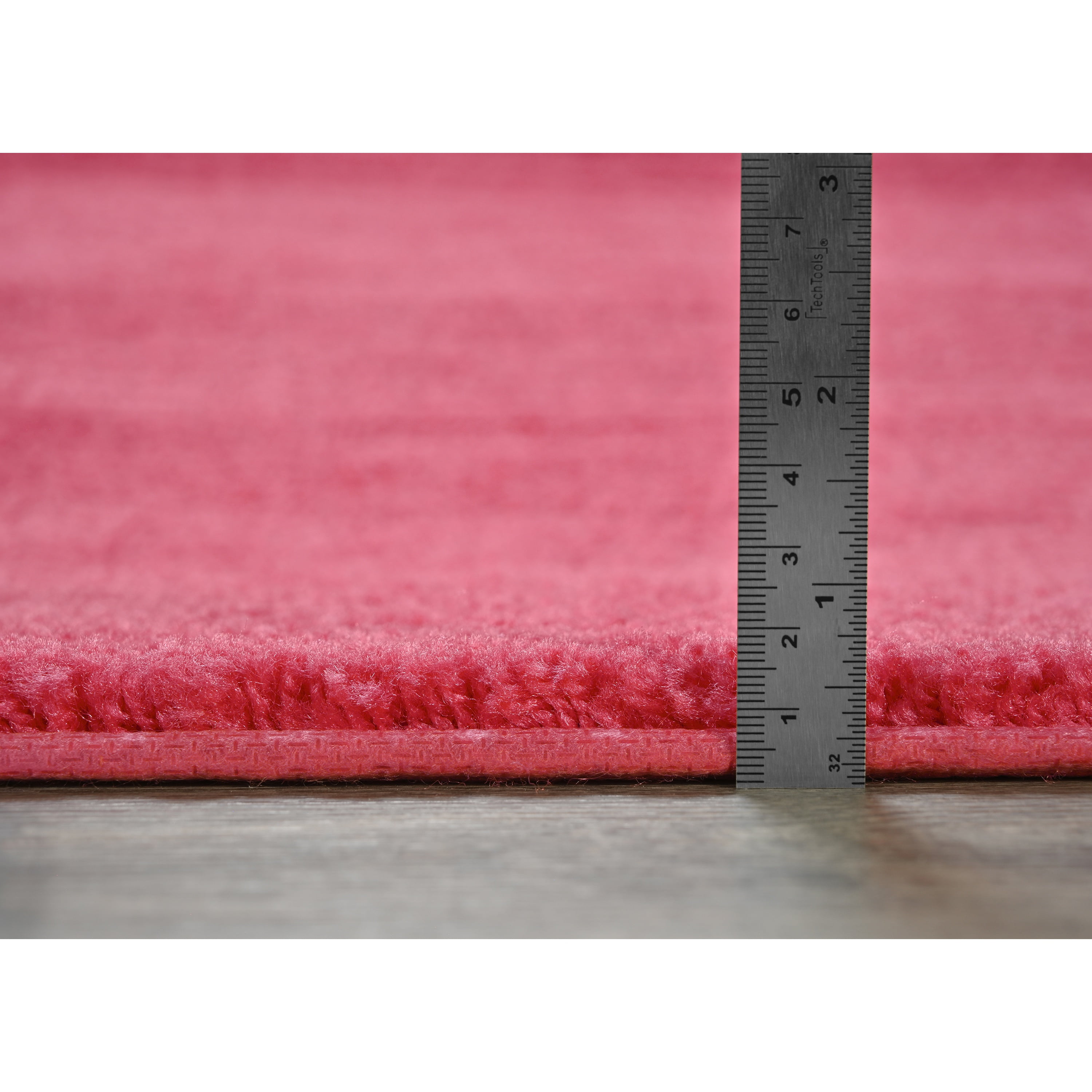 Garland Rug Traditional Washable Bath Rug Set, 3-Piece Set (17"x24" Bath Rug and Two 21"x34" Bath Rugs) Pink Hibiscus