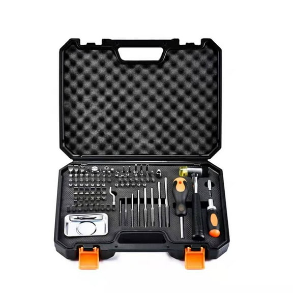 ‎KNINE OUTDOORS Screwdriver Set Engineering Repair Kit Maintenance Tools Durable Construction Accessories with Ratcheting Wrench Rubber Mallet Bits Wrenches Adapters Pin Punches, 100 Set