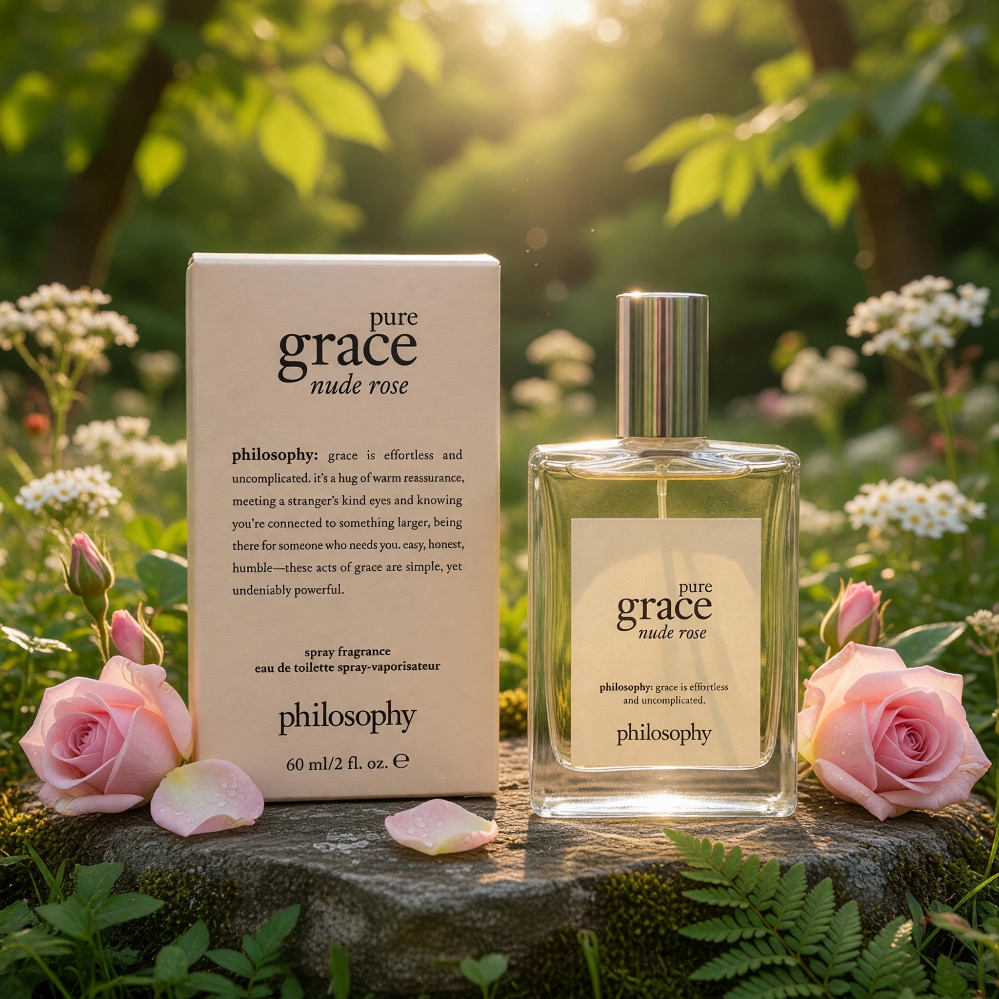 Philosophy Pure Grace Nude Rose Eau De Toilette Spray, Perfume for Women, 2 Oz
