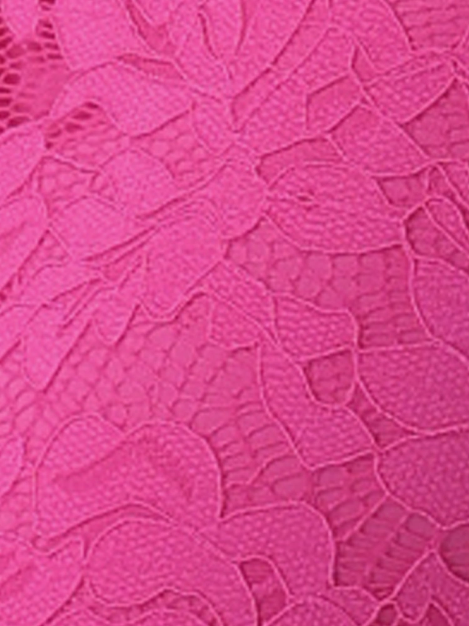 DARING DIVA Women's Lace Knee Length Bodycon Fishtail Skirt S Hot Pink