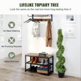thumbnail image 2 of KFFKFF Set of 2 Artificial Spiral Boxwood Topiary Plants, 122cm Tall, Decorative Green Plants with Plastic PE and Iron Construction, Includes 10 Replacement Leaves, 2 of 8
