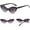Black Gray, variant on Vat Eye Vintage Style Half Frame Women's Sunglasses Black Cateye Retro Female Sunglasses Small Glasses