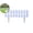 White-19.67", variant on Plastic Garden Picket Fence, Garden Edging Decorative Border, Decorative Garden Fence, 7.8x6.7 Inches