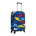 thumbnail image 3 of Xecao Cartoon Shark print Elastic Luggage Cover, with double-sided print , is perfect for travel, business, and daily use, 3 of 9