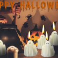 thumbnail image 5 of 10 Piezas Velas Fantasma de Halloween YONGSHENG Decoración Vela Gótica Espeluznante, 5 of 5