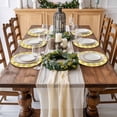 thumbnail image 6 of Yellow Gradient Round Placemats Set of 2 for Dinning Tables,Heat-proof Braided Table Mats 13 Inch,Farm Plaid Buffalo Checkered Gingham Washable Place Mat for Kitchen Restaurant Party Table Decor, 6 of 9