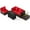 Red, variant on Costway 5 PCS Patio Furniture Set Heavy-duty Frame Rattan Sofa Set with 60,000 BTU Firepit Table Gray