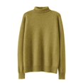 thumbnail image 3 of VISALY Womens Half Turtleneck Pullover Sweater Soft Warm Oversized Long Sleeve Pullover Plus Sized Basic Solid Color Knit Jumper Trendy Plain Basic Layer Sweater Fall Winter Outfits Yellowxxl, 3 of 3