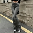 thumbnail image 2 of JJHGVB Jeans for Women Baggy Jeans Retro Ripped Jeans Woman Fashion Fit Jeans Petite Pants Women'S Pants Gray XL, 2 of 7