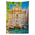 thumbnail image 3 of Ambesonne Italy Tablecloth Rectangular Table Cover, Fountain Di Trevi Tourist, 52"x70", Multicolor, 3 of 4