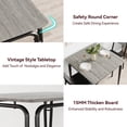 thumbnail image 3 of Three-piece kitchen y dining set para two square wood top cushioned sillas ideal para para small apartment spaces-gray, 3 of 9