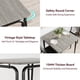 thumbnail image 3 of Three-piece kitchen y dining set para two: square wood top, cushioned sillas, ideal para para small apartment spaces - gray, 3 of 10