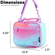 J World Girls Cody Insulated Kids Lunch Bag with Shoulder Strap, Confetti