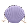 thumbnail image 2 of Bolso de hombro con forma de concha Yuyangstore Monedero novedoso con cremallera Violeta, 2 of 8