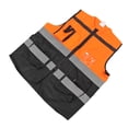 thumbnail image 4 of Chaleco reflectante con cremallera Ropa de seguridad de alta visibilidad para conducción de motocicletas Gestión de tráfico Naranja XL, 4 of 15