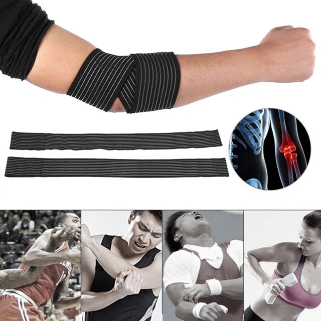 Elbow Wraps Elbow Strap Nylon Negro Correas Deportivas Ajustables Wraps Elbow Support Wrap Vendaje Bra con Hook ANGGREK Otros