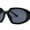 All Black, variant on Minimal Mod Clout Trendy Plastic Fashion Sunglasses All Black