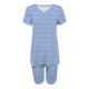 thumbnail image 4 of Blusas para las Mujeres Casual Impreso Cuello en V Manga Corta Blusa Pantalones Cortos, Conjuntos de Ropa para las Mujeres, 4 of 4
