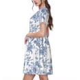 thumbnail image 2 of Disketp Rose Flowers para Vestido de Manga Corta para Mujeres, Vestidos de Verano para Mujeres, Casual y Holgado para la Playa, 2 of 6