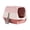 Pink, variant on HWRETIE Fully Enclosed Cat Litter Box with Lid Splash Proof Pet Toilet Tray Large Space Cat Potty with Shovel Odor Control Covered Litter Pan