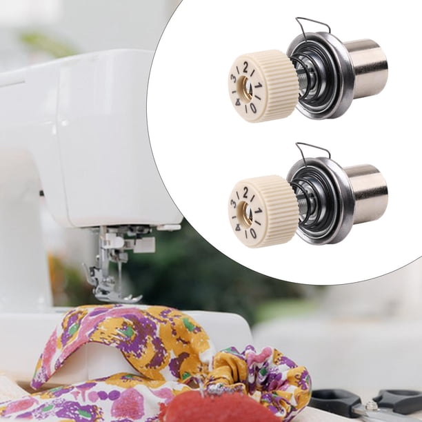 Conjunto de regulador de tensión de rosca de 2 piezas, reemplazo del tensor de rosca de la máquina de coser de metal, accesorio de la máquina de coser