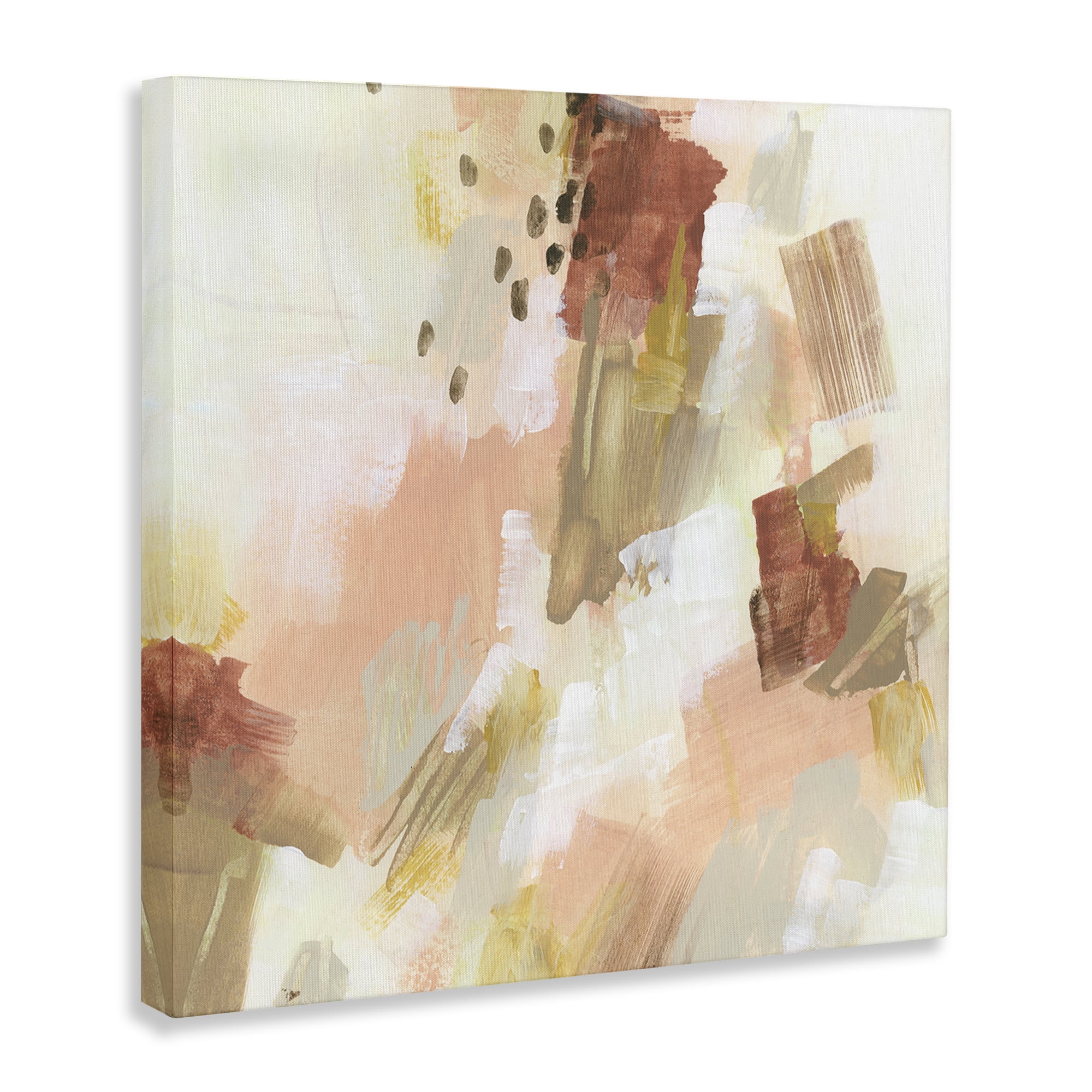 Stupell Industries Boho Speckled Abstract Abstract Painting Wrapped Canvas Art Print Wall Art, 24 x 24