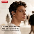 thumbnail image 6 of MINISO MS217 Wireless In-Ear Earbuds with AI Translation, Bluetooth 6.0, Clear Calls, 130+ Languages, Black, 6 of 14
