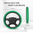 thumbnail image 5 of Kll Car Steering Wheel Cover, Universal 15 Inch, Soft Elastic And Comfortable,Car Accessories Decorations-Forestgreen, 5 of 7