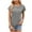 Grey, variant on hopeusnice Women's Trendy Elegant Business Workwear Shirts Casual Loose Short Sleeve Fashion Solid Color Tunic Scoop Neck T-Shirts Crochet Eyelet Blouse with Button Summer