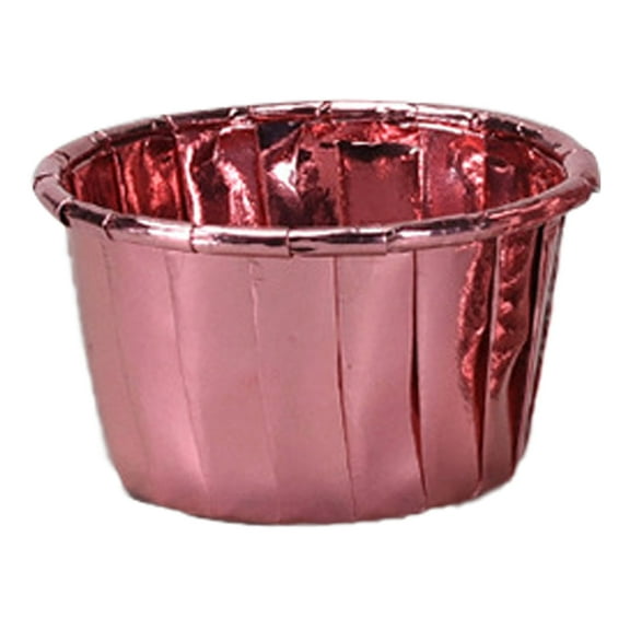 Monebena 100Pcs Cupcake Cups, Disposable Aluminum Foil Cupcake Baking Cups Ramekins, for Cake,Dessert,Mousse