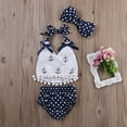 thumbnail image 4 of Cute Baby Girls Clothes Anchors Tops+Polka Dot Briefs+Head Band 3pcs Outfits Set, 4 of 4
