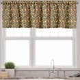 thumbnail image 3 of Ambesonne Cat Design Valance & Curtain, Retro Leopard Skin Art, 55"x24", Sand Brown Dark Khaki, 3 of 7