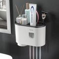 thumbnail image 3 of Soporte magnético para cepillos de dientes invertidos con adsorción para baño, exprimidor automático de pasta de dientes para pared, accesorios de baño, 3 of 5