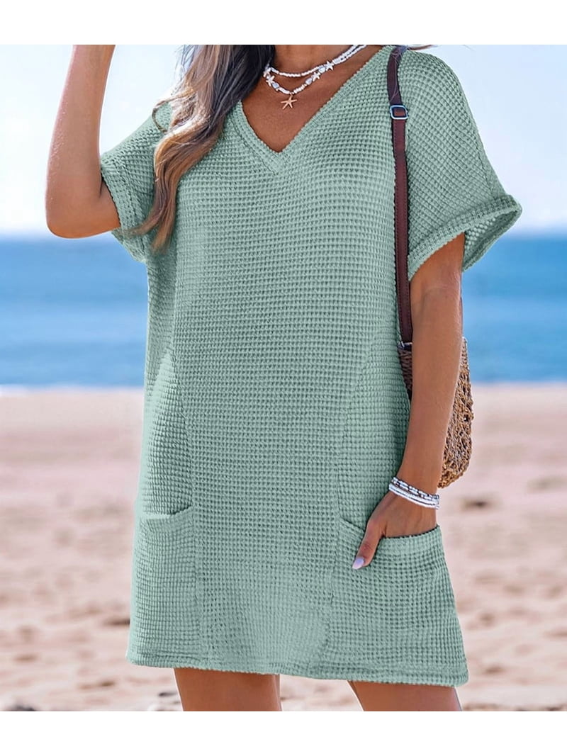 green two piece formal dress V Neck 2 Pieces Short Green Lace Prom Dresses, Two Pieces Short Green –  jbydress main image 0