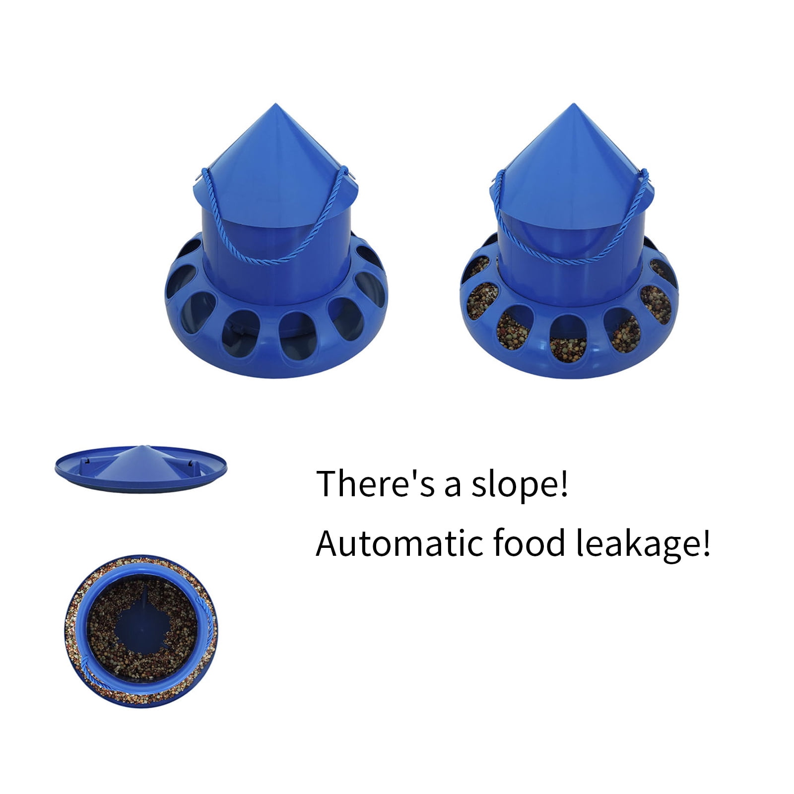 Automatic Pigeons Feed Dispenser LeakProof Bird Feeder for Efficient Feeding Reduces Waste Poultry Coops Feeding Device