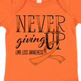 thumbnail image 4 of Inktastic Never Giving Up Limb Loss Awareness Orange Ribbon Boys or Girls Baby Bodysuit, 4 of 5