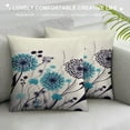 thumbnail image 3 of COMIO  Dandelion Throw Pillow Cushion Cover, Sketch Style Composition of Blossoming Dandelions Blow Ball Flowers, Decorative Rectangle Accent Pillow Case Purple Beige, 3 of 5