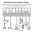 thumbnail image 4 of Cargador De Batería De Generador Portátil, Proporciona Corriente Constante 12 24 VCC Protección Automática Contra Sobrecarga Generador Cargador De Batería Acero Inoxidable, 4 of 7