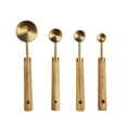 thumbnail image 1 of Juego de tazas y cucharas medidoras con mango de madera Cuchara medidora, 1 of 7