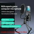 thumbnail image 7 of Gaming Computer Professional Condenser Microphone Mic PC Laptop USB Wired Live Streaming Podcast Studio Mike Kit Gamer Karaoke (Black), 7 of 7