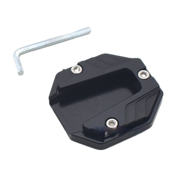 Kenally Soporte lateral para bicicleta, almohadilla de extensión, aleación de aluminio, a prueba de herrumbre, extensor de mano de obra, Accesorios para motos Negro