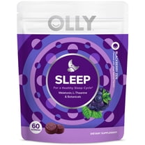 OLLY Sleep Gummy Supplement, 3mg Melatonin, L-Theanine, Chamomile, Blackberry Zen Flavor, 60 Ct