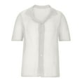thumbnail image 1 of Camisas de Verano para Hombre de Punto Casual de Color Sólido de Manga Corta Camisa de Blusa de Cuello de Vuelta para Hombres, 1 of 4