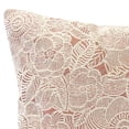 thumbnail image 2 of Jordan Manufacturing 20" x 15" Ashani Rose Tan and Cream Floral Rectangular Decorative Lumbar Throw Pillow with Welt, 2 of 4