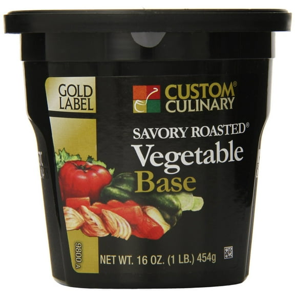 (Price/Case)Gold Label 98001EGLD Gold Label No Msg Added Savory Roasted Vegan Vegetable Base Paste 1 Pound Tub - 6 Per Case
